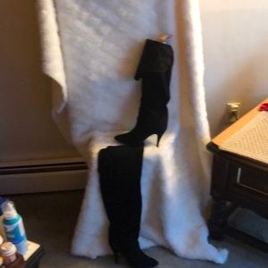 90’s black suede boots,new lifts reinforced stitching’s. Have receipt.